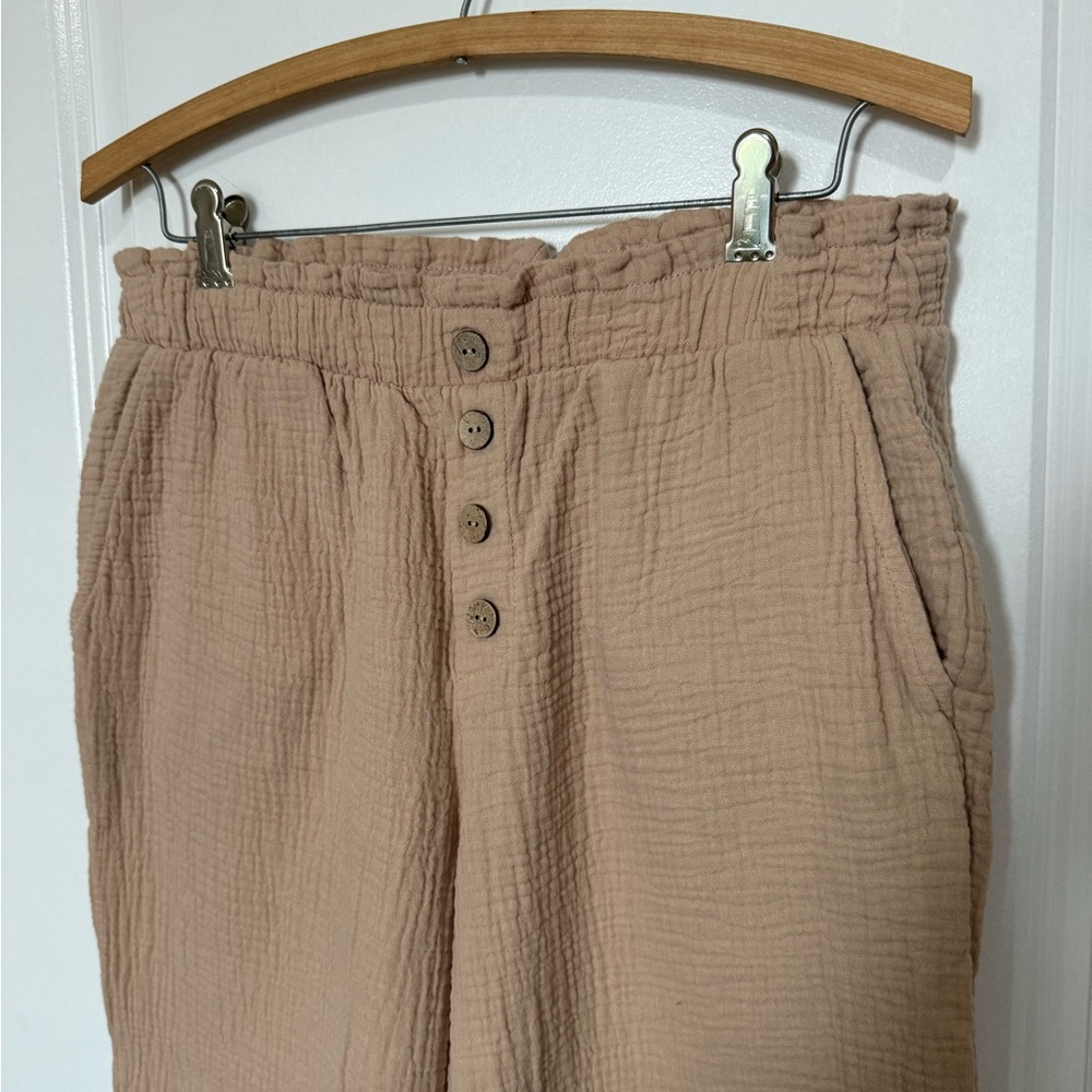 pink rose cotton summer pants